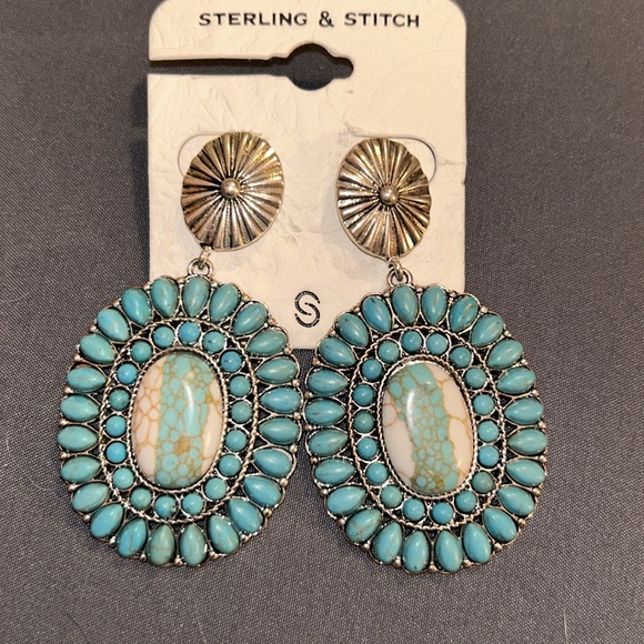Sterling & Stitch Jewelry - Sterling & Stitch Turquoise Earrings